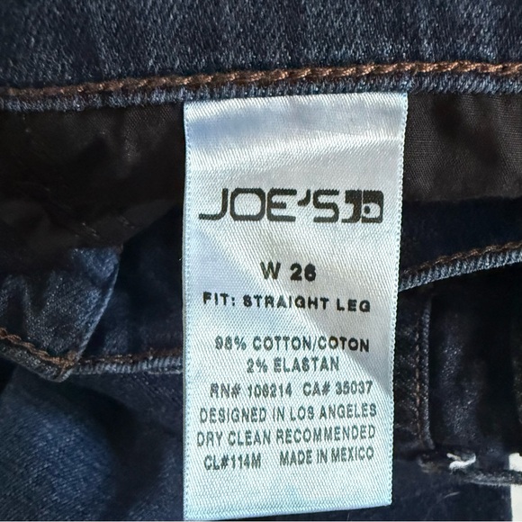Joes Jeans Dixie Denim Jeans Dark Wash Straight Leg Womens Size 26 - Picture 6 of 11